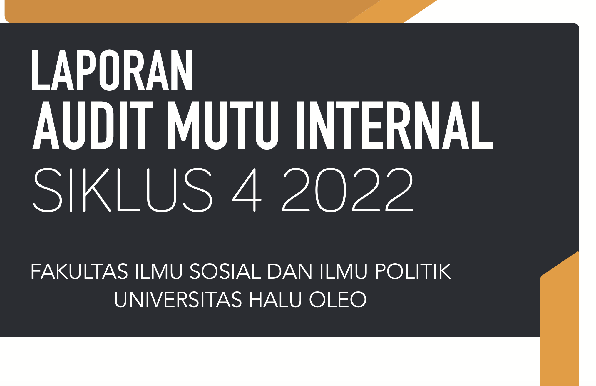 Laporan Audit Mutu Internal FISIP UHO 2022